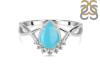 Turquoise & White Topaz Ring TRQ-RDR-1930.