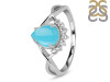 Turquoise & White Topaz Ring TRQ-RDR-1930.