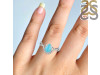 Turquoise & White Topaz Ring TRQ-RDR-1930.