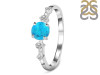 Turquoise & White Topaz Ring TRQ-RDR-1939.