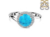 Turquoise & White Topaz Ring TRQ-RDR-207.