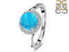 Turquoise & White Topaz Ring TRQ-RDR-207.