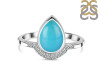 Turquoise & White Topaz Ring TRQ-RDR-2189.