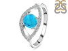 Turquoise & White Topaz Ring TRQ-RDR-2190.