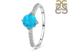 Turquoise & White Topaz Ring TRQ-RDR-220.