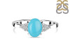 Turquoise & White Topaz Ring TRQ-RDR-224.