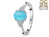 Turquoise & White Topaz Ring TRQ-RDR-224.
