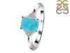 Turquoise & White Topaz Ring TRQ-RDR-2254.