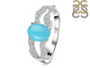 Turquoise & White Topaz Ring TRQ-RDR-2267.