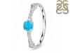 Turquoise & White Topaz Ring TRQ-RDR-2276.