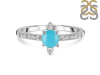 Turquoise & White Topaz Ring TRQ-RDR-2282.