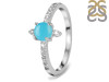 Turquoise & White Topaz Ring TRQ-RDR-2282.