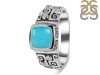 Turquoise & White Topaz Ring TRQ-RDR-328.