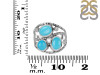 Turquoise & White Topaz Ring TRQ-RDR-337.