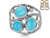 Turquoise & White Topaz Ring TRQ-RDR-337.