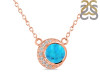 Turquoise & White Topaz Necklace TRQ-RN-83.