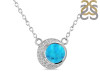 Turquoise & White Topaz Necklace TRQ-RN-83.