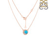 Turquoise & White Topaz Necklace TRQ-RN-83.