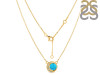 Turquoise & White Topaz Necklace TRQ-RN-83.