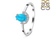 Turquoise & White Topaz Ring TRQ-RR-170.