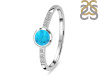 Turquoise & White Topaz Ring TRQ-RR-24.