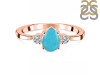 Turquoise & White Topaz Ring TRQ-RR-335.