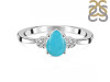 Turquoise & White Topaz Ring TRQ-RR-335.