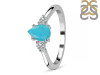 Turquoise & White Topaz Ring TRQ-RR-335.