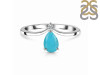 Turquoise & White Topaz Ring TRQ-RR-374.