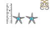 Turquoise Star Fish Stud Earring TRQ-RUE-2.