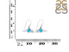 Turquoise & White Topaz Shark Earring TRQ-RUE-13.
