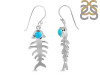 Turquoise Fish Bone Earring TRQ-RUE-17.