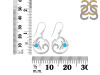 Turquoise & White Topaz Dolphin & Waves Earring TRQ-RUE-20.