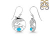 Turquoise Dolphin Earring TRQ-RUE-27.