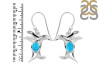 Turquoise & White Topaz Penguin Earring TRQ-RUE-40.