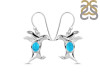 Turquoise & White Topaz Penguin Earring TRQ-RUE-40.