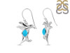 Turquoise & White Topaz Penguin Earring TRQ-RUE-40.