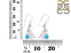 Turquoise & White Topaz Penguin Earring TRQ-RUE-44.
