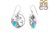 Turquoise & White Topaz Mermaid Earring TRQ-RUE-57.