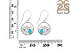 Turquoise & White Topaz Fish Earring TRQ-RUE-62.