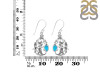 Turquoise & White Topaz Mermaid & Turtle Earring TRQ-RUE-67.