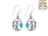 Turquoise & White Topaz Mermaid & Turtle Earring TRQ-RUE-67.