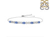 Tanzanite & White Topaz Bracelet With Adjustable Camera Lock TZN-RDB-126.