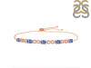Tanzanite & White Topaz Bracelet With Adjustable Camera Lock TZN-RDB-126.