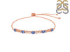 Tanzanite & White Topaz Bracelet With Adjustable Camera Lock TZN-RDB-126.