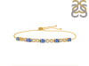 Tanzanite & White Topaz Bracelet With Adjustable Camera Lock TZN-RDB-126.