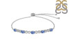 Tanzanite & White Topaz Bracelet With Adjustable Camera Lock TZN-RDB-126.