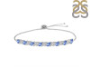 Tanzanite & White Topaz Bracelet With Adjustable Camera Lock TZN-RDB-128.