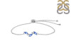 Tanzanite & White Topaz Bracelet With Adjustable Camera Lock TZN-RDB-143.