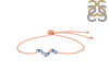 Tanzanite & White Topaz Bracelet With Adjustable Camera Lock TZN-RDB-143.